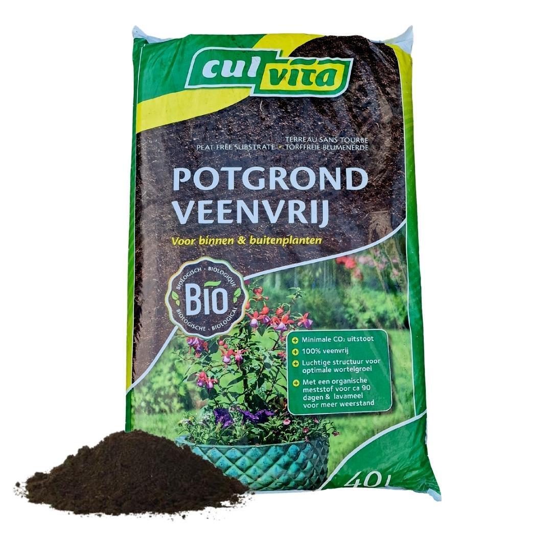 Biologische Veenvrije potgrond 40 liter - Potgrond voor kamerplanten & buitenplanten