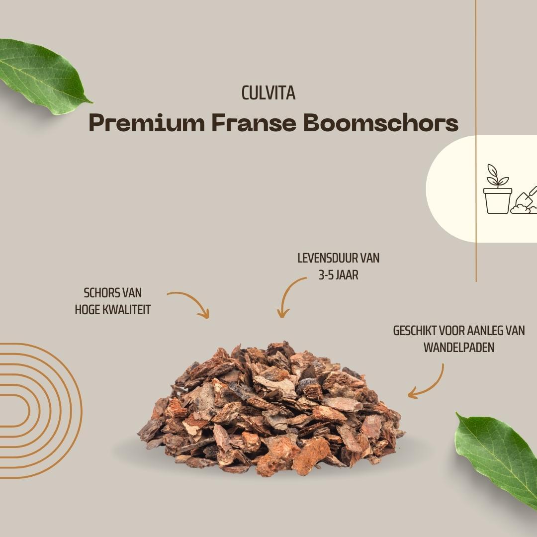 Premium Franse Boomschors Bodembedekker - Sierschors 30-40 mm - schors geschikt voor aanleg van wandelpaden - 1560 liter - pallet