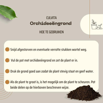 Orchideenerde 5L Culvita - Blumenerde geeignet für Orchideen