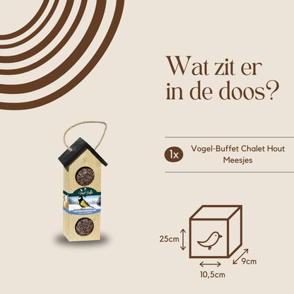 Bird-Buffet | Chalet Feeder Vogelhuisje | 500 gram - Meesjes