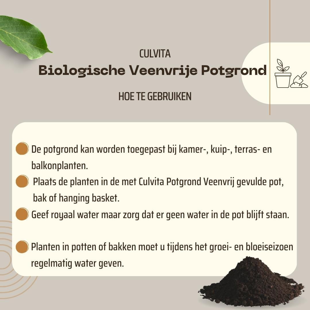Biologische Veenvrije potgrond 40 liter - Potgrond voor kamerplanten & buitenplanten