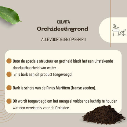 Orchideenerde 5L Culvita - Blumenerde geeignet für Orchideen
